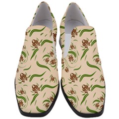 Folk Flowers Print Floral Pattern Ethnic Art Women Slip On Heel Loafers by Eskimos