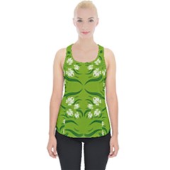 Floral Folk Damask Pattern  Piece Up Tank Top by Eskimos