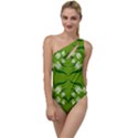 Floral folk damask pattern  To One Side Swimsuit View1