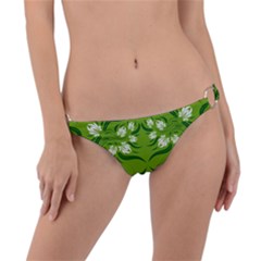 Floral Folk Damask Pattern  Ring Detail Bikini Bottom by Eskimos