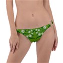 Floral folk damask pattern  Ring Detail Bikini Bottom View1