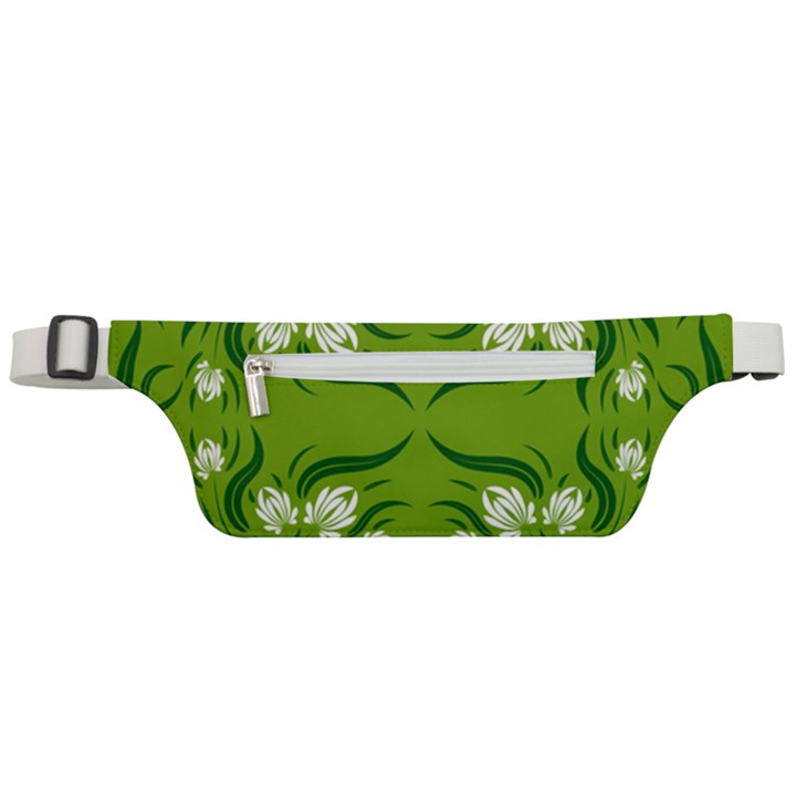 Floral folk damask pattern  Active Waist Bag