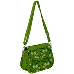 Floral Folk Damask Pattern  Saddle Handbag by Eskimos