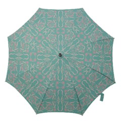 Floral Folk Damask Pattern  Hook Handle Umbrellas (medium) by Eskimos