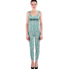 Floral Folk Damask Pattern  One Piece Catsuit by Eskimos