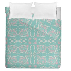 Floral Folk Damask Pattern  Duvet Cover Double Side (queen Size) by Eskimos