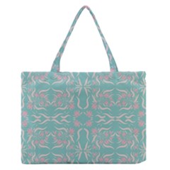 Floral Folk Damask Pattern  Zipper Medium Tote Bag by Eskimos