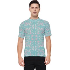 Floral Folk Damask Pattern  Men s Short Sleeve Rash Guard by Eskimos