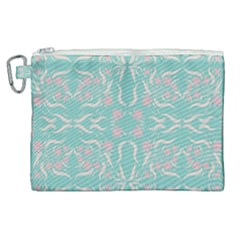 Floral Folk Damask Pattern  Canvas Cosmetic Bag (xl) by Eskimos