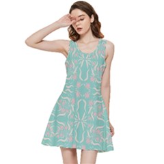 Floral Folk Damask Pattern  Inside Out Racerback Dress by Eskimos