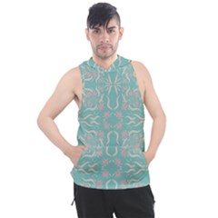 Floral Folk Damask Pattern  Men s Sleeveless Hoodie by Eskimos