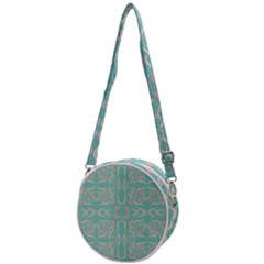 Floral Folk Damask Pattern  Crossbody Circle Bag by Eskimos