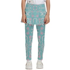 Floral Folk Damask Pattern  Kids  Skirted Pants by Eskimos