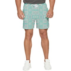 Floral Folk Damask Pattern  Men s Runner Shorts