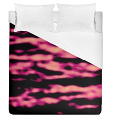 Pink  Waves Abstract Series No2 Duvet Cover (queen Size) by DimitriosArt