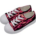 Pink  Waves Abstract Series No2 Kids  Low Top Canvas Sneakers View2