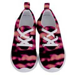 Pink  Waves Abstract Series No2 Running Shoes by DimitriosArt