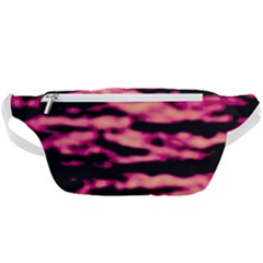 Pink  Waves Abstract Series No2 Waist Bag  by DimitriosArt