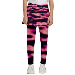 Pink  Waves Abstract Series No2 Kids  Skirted Pants by DimitriosArt