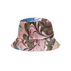 Marbling Collage Inside Out Bucket Hat (kids) by kaleidomarblingart