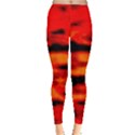 Red  Waves Abstract Series No16 Leggings  View1