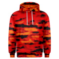 Red  Waves Abstract Series No16 Men s Overhead Hoodie by DimitriosArt