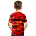 Red  Waves Abstract Series No16 Kids  Sport Mesh Tee View2