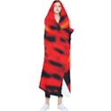 Red  Waves Abstract Series No16 Wearable Blanket View1