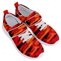 Red  Waves Abstract Series No16 Women s Velcro Strap Shoes View3