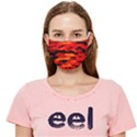 Red  Waves Abstract Series No16 Cloth Face Mask (Adult) View1