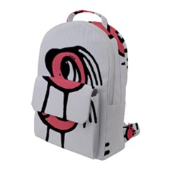 Cute Baby Monster Isolated Drawing Flap Pocket Backpack (large) by dflcprintsclothing