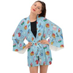 New Year Elements Long Sleeve Kimono by SychEva