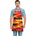 Red  Waves Abstract Series No17 Kitchen Apron View1