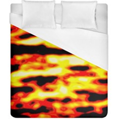 Red  Waves Abstract Series No19 Duvet Cover (california King Size) by DimitriosArt