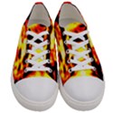 Red  Waves Abstract Series No19 Women s Low Top Canvas Sneakers View1