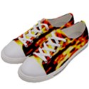 Red  Waves Abstract Series No19 Women s Low Top Canvas Sneakers View2