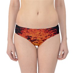 Red Waves Flow Series 1 Hipster Bikini Bottoms by DimitriosArt