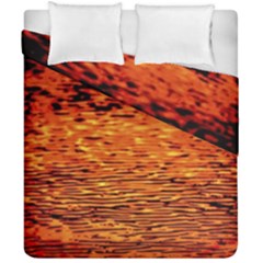 Red Waves Flow Series 1 Duvet Cover Double Side (california King Size) by DimitriosArt