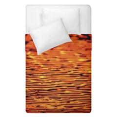 Red Waves Flow Series 1 Duvet Cover Double Side (single Size) by DimitriosArt