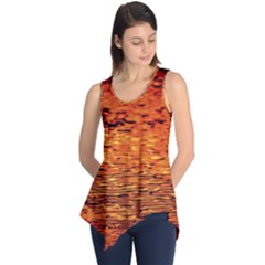 Red Waves Flow Series 1 Sleeveless Tunic by DimitriosArt