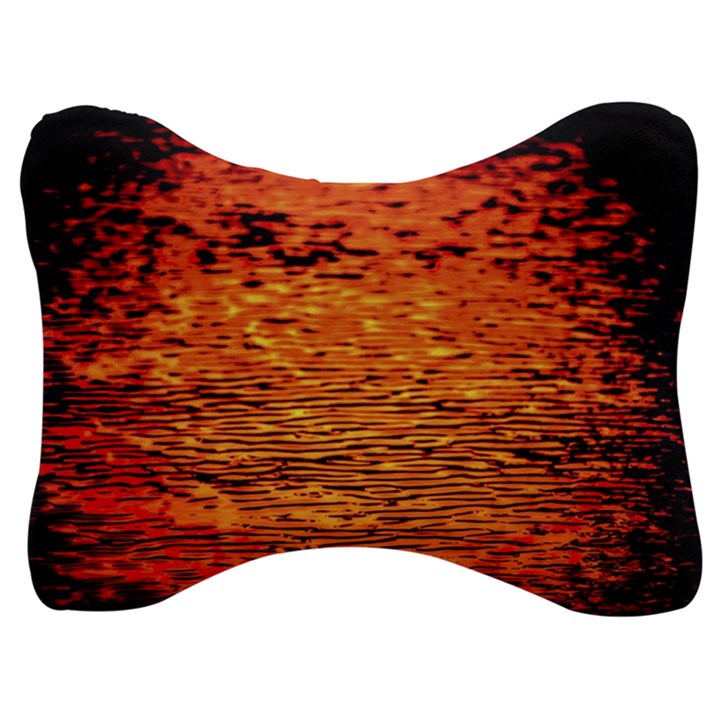 Red Waves Flow Series 1 Velour Seat Head Rest Cushion