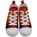 Red Waves Flow Series 1 Kids  Mid-Top Canvas Sneakers View1