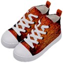 Red Waves Flow Series 1 Kids  Mid-Top Canvas Sneakers View2