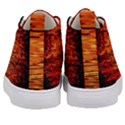 Red Waves Flow Series 1 Kids  Mid-Top Canvas Sneakers View4