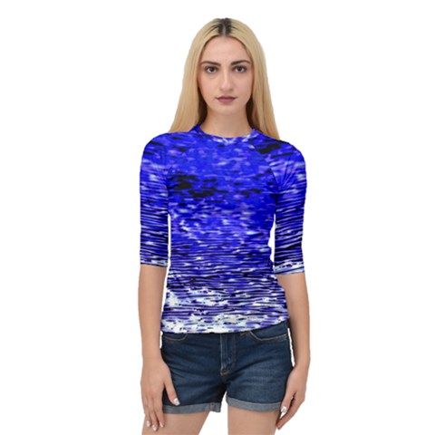 Blue Waves Flow Series 1 Quarter Sleeve Raglan Tee by DimitriosArt