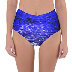 Blue Waves Flow Series 1 Reversible High-waist Bikini Bottoms by DimitriosArt