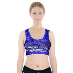 Blue Waves Flow Series 1 Sports Bra With Pocket by DimitriosArt