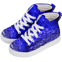 Blue Waves Flow Series 1 Kids  Hi-top Skate Sneakers by DimitriosArt