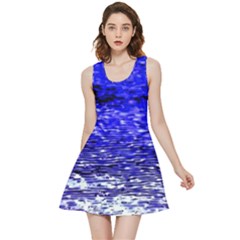 Blue Waves Flow Series 1 Inside Out Reversible Sleeveless Dress by DimitriosArt