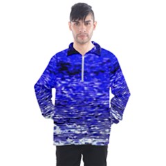 Blue Waves Flow Series 1 Men s Half Zip Pullover by DimitriosArt